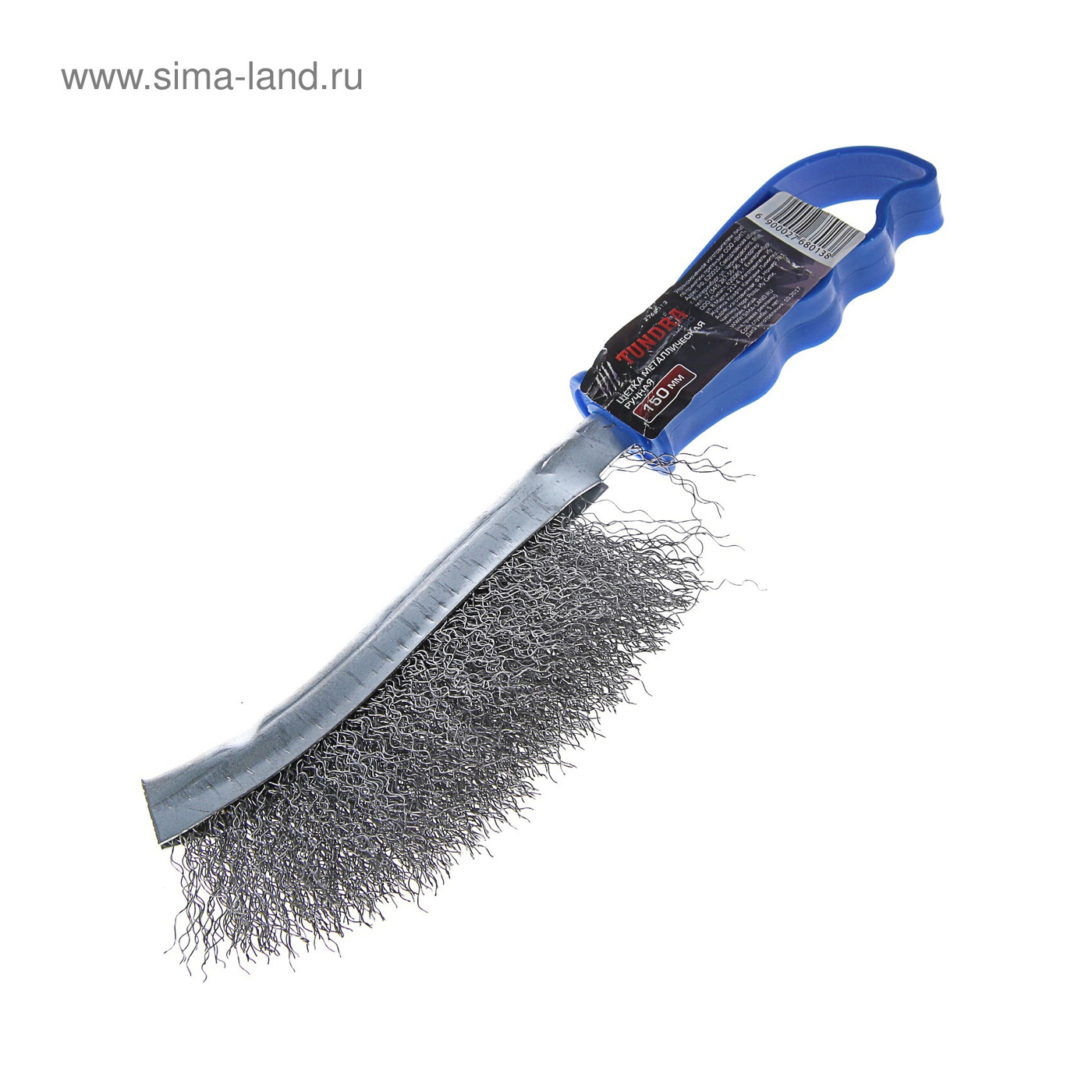 Щётка металлическая ручная TUNDRA, оцинкованная, пластиковая рукоятка