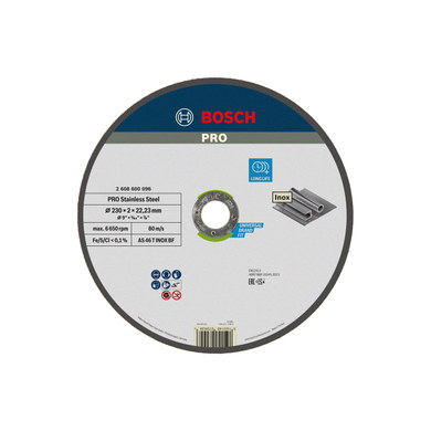 Круг отрезной Bosch INOX 230×2×22,23 мм
