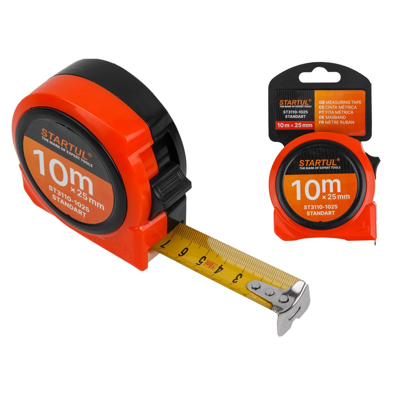 Рулетка STARTUL STANDART ST3110-1025, 10 м / 25 мм