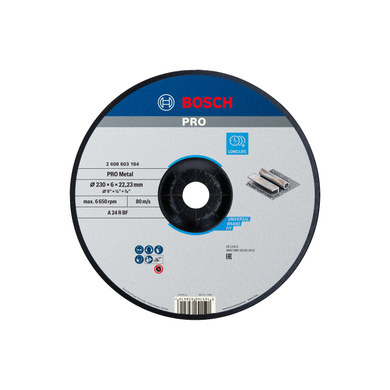 Круг шлифовальный Bosch по металлу 230×6×22,23 мм
