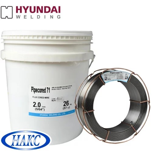 Проволока сварочная Pipecored 71 Синяя (2.0мм;26кг) Hyundai — фото 1